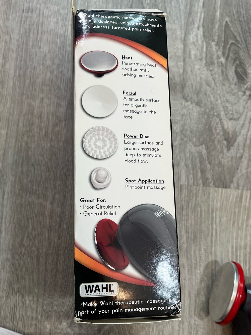 Wahl Heat Vibratory Therapeutic Body Massager Heated Handheld Massage Tool - Picture 5 of 6